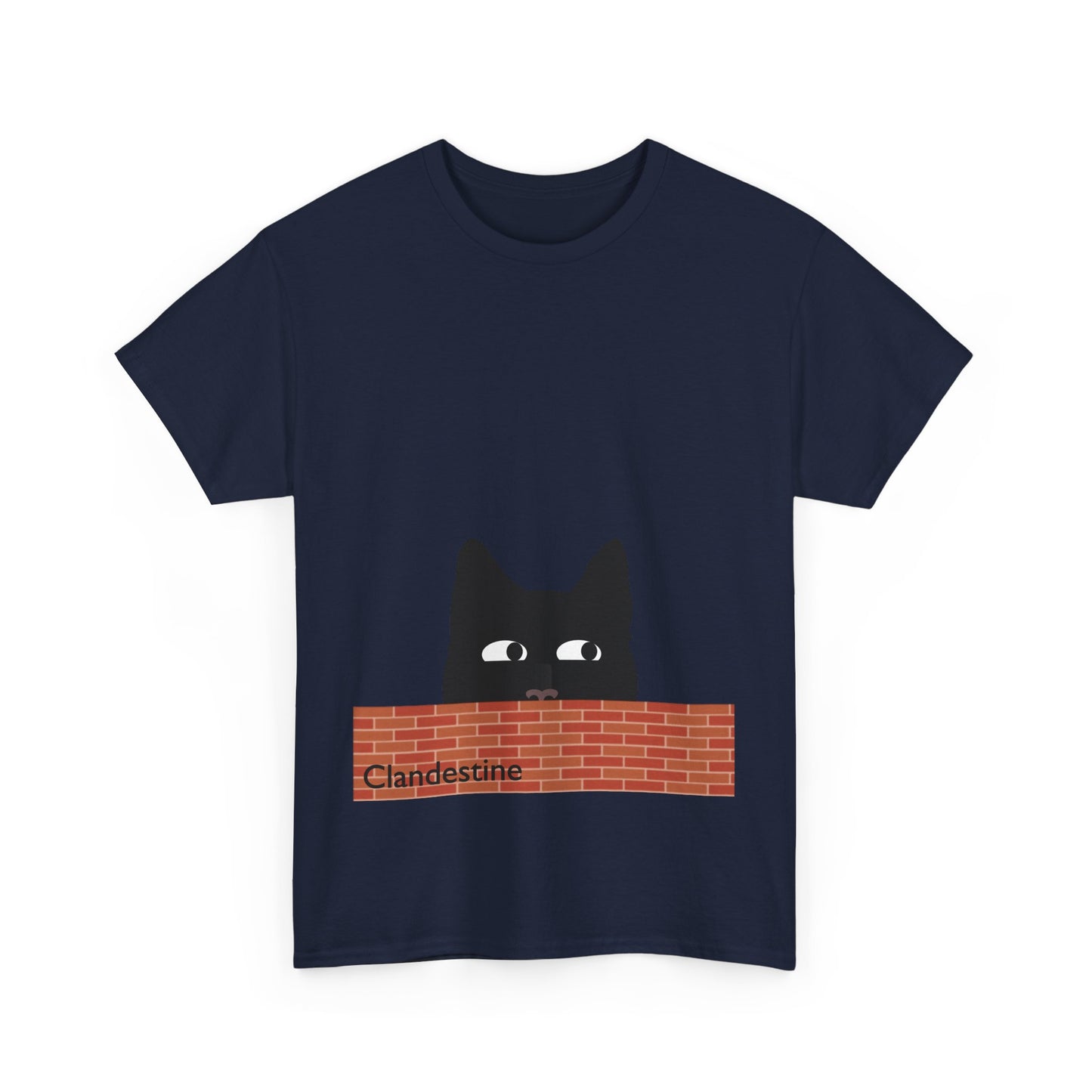 Clandestine Ca t Heavy Cotton Crew Neck Tee