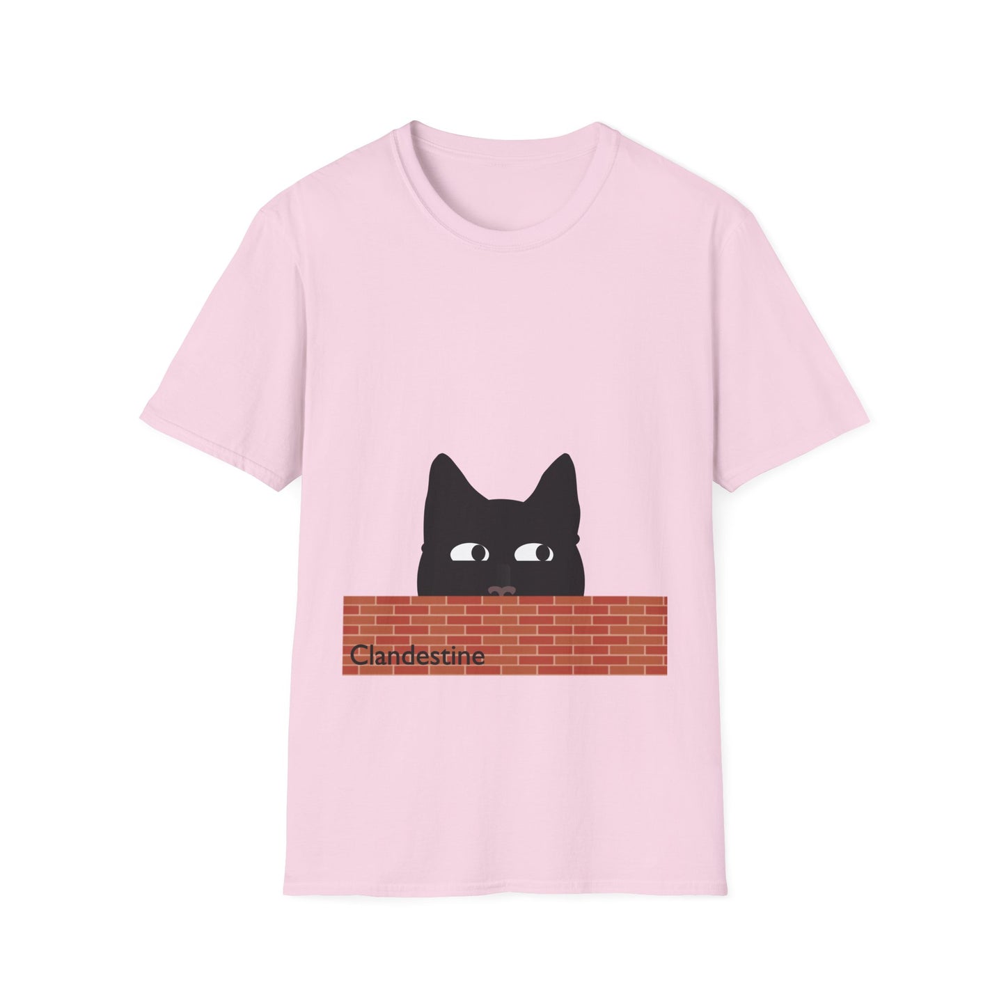 Clandestine Cat Poly Blend Crew Neck T-Shirt