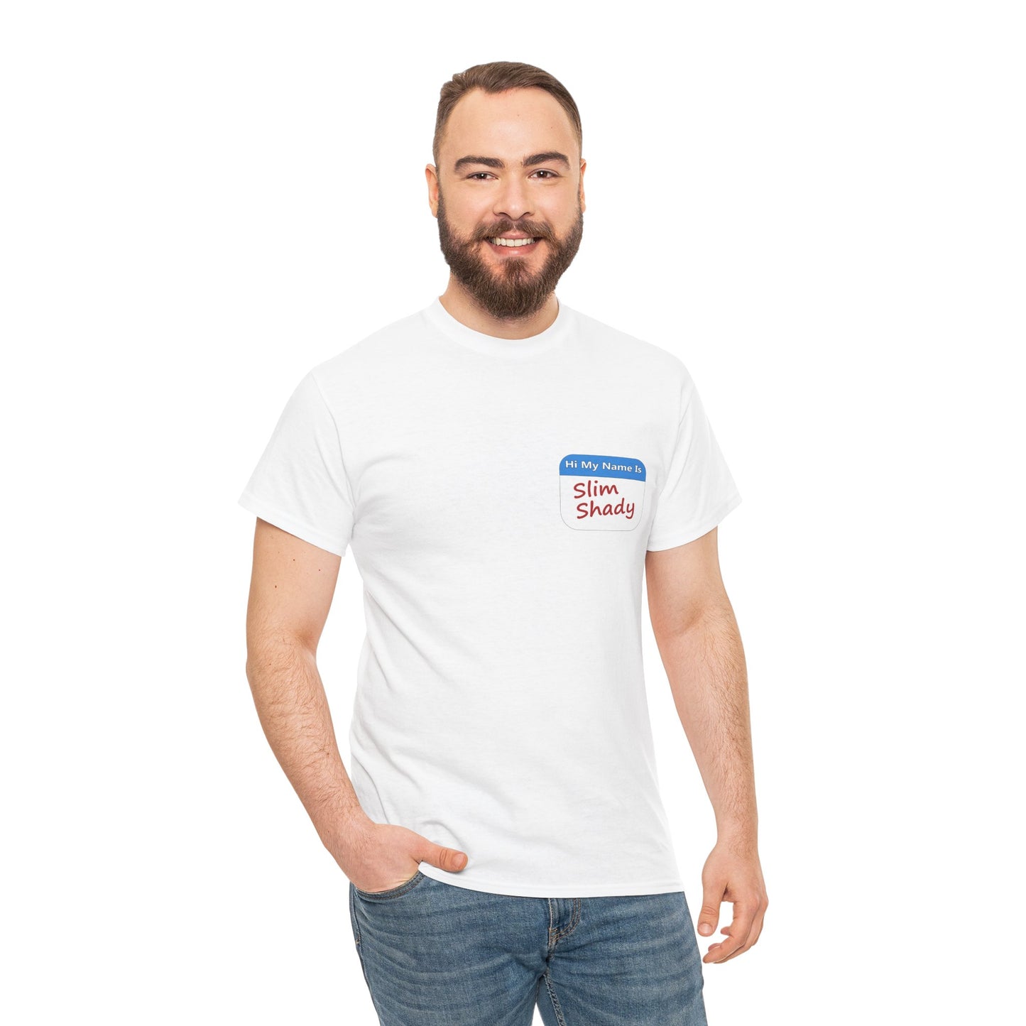 Shady Nametag Heavy Cotton Crew Neck T-Shirt