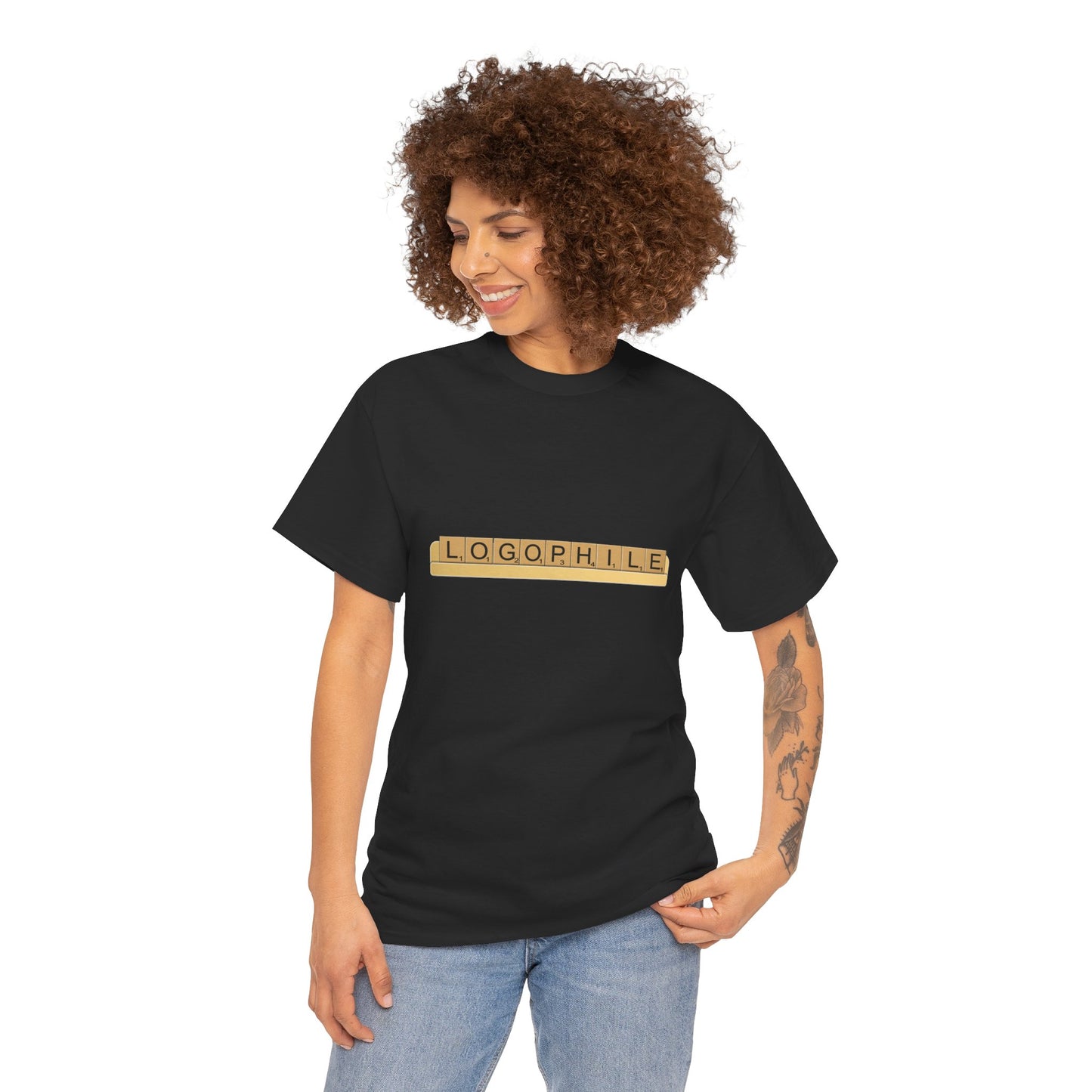 Logophile Heavy Cotton Crew Neck Tee - Perfect for Word Lovers and Book Worms