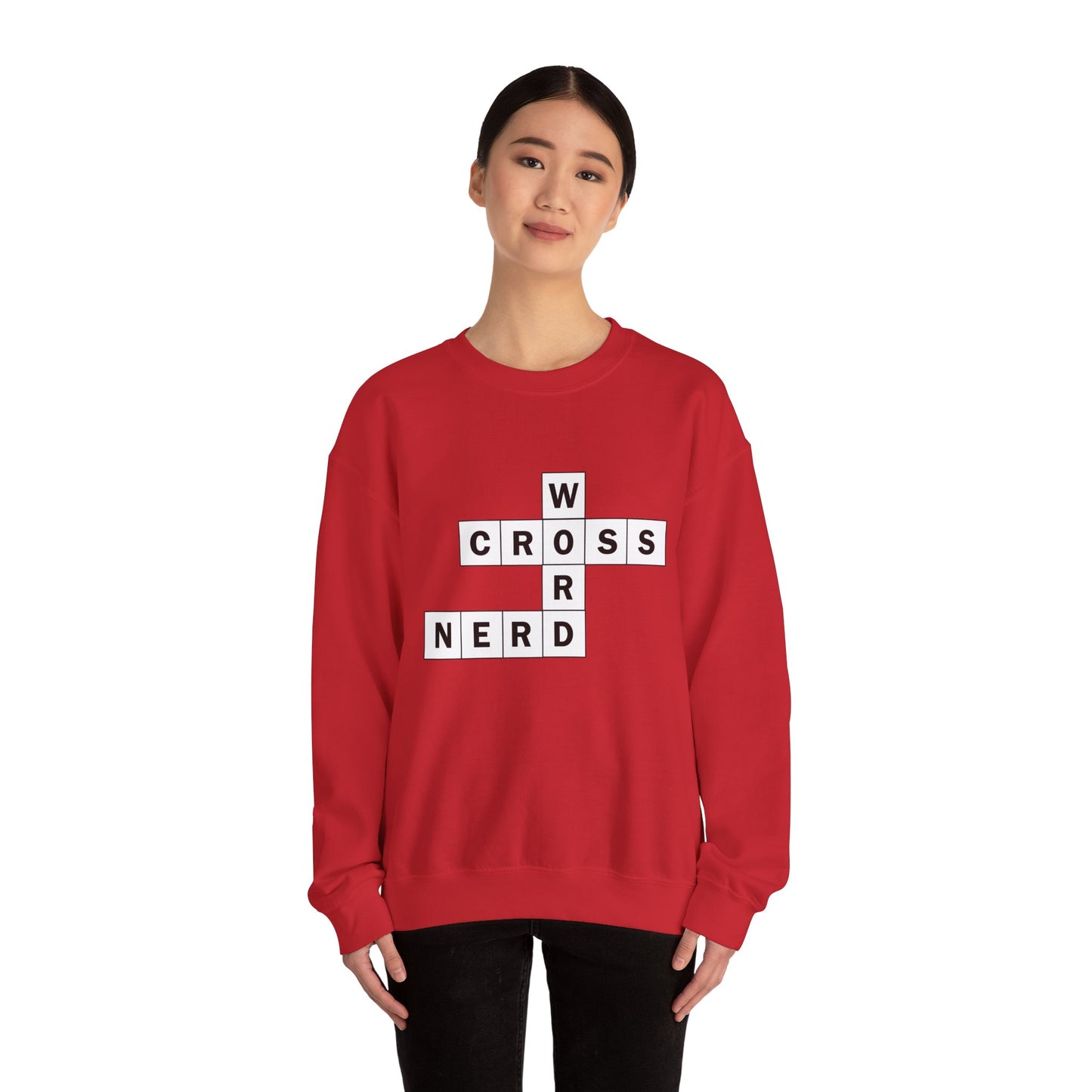 Crossword Nerd Crewneck Sweatshirt - Perfect for Word Game Lovers