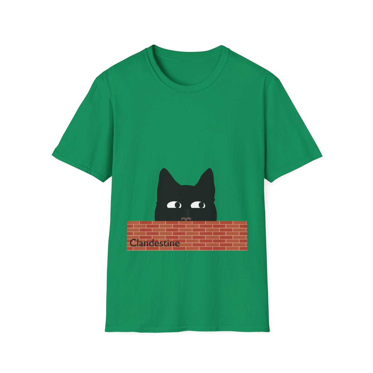 Clandestine Cat Poly Blend Crew Neck T-Shirt