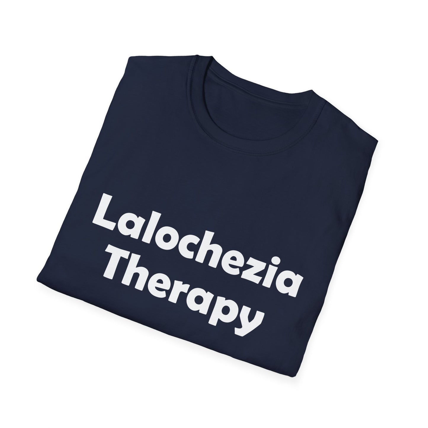 Lalochezia Therapy Poly Blend Crew Neck T-Shirt - Relaxing & Fun Tee for Mental Health Awareness
