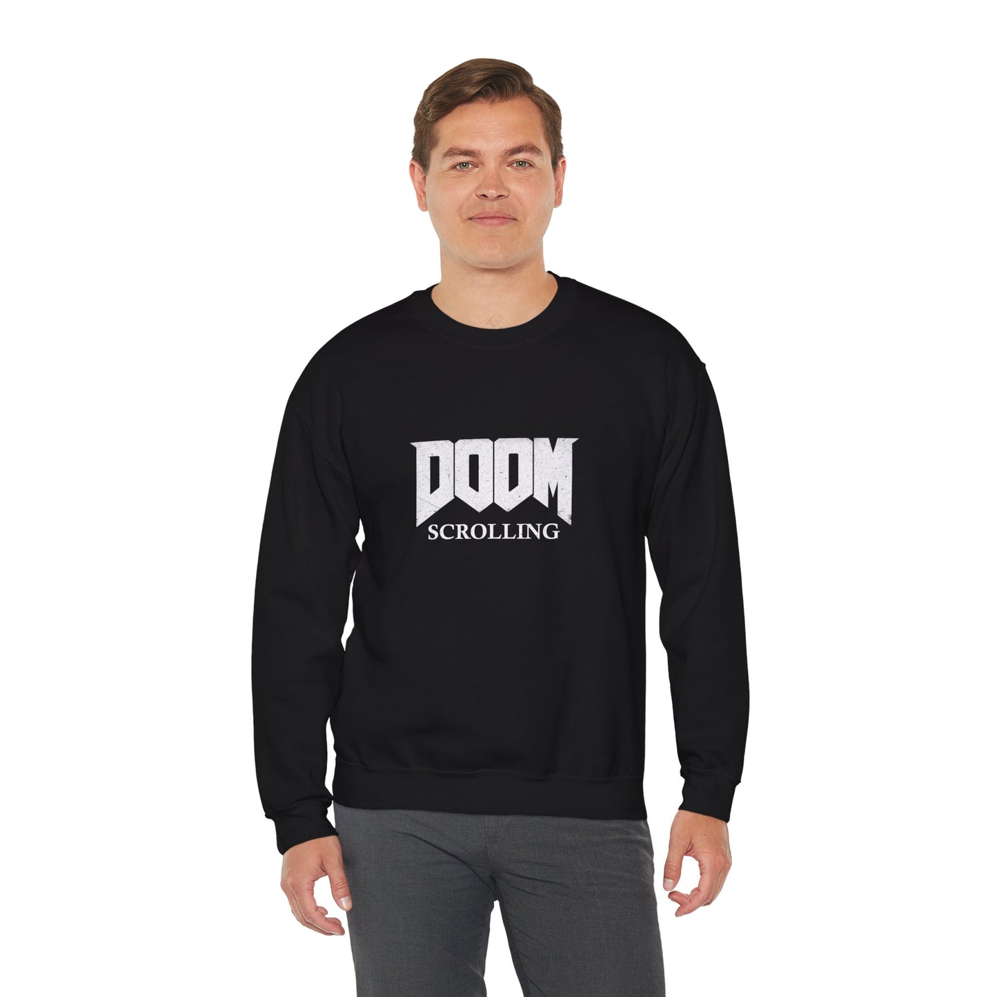 Doom Scrolling Crewneck Sweatshirt - Cozy and Comfy for Casual Days