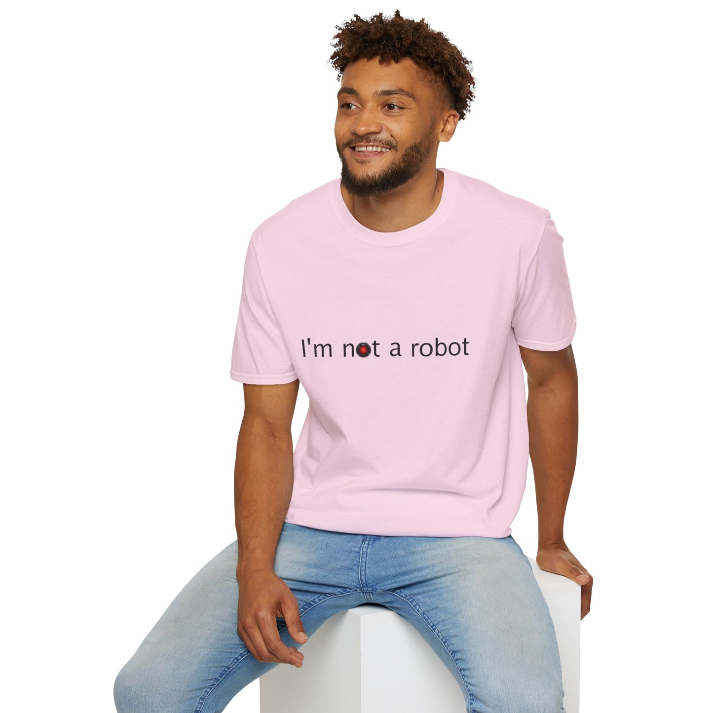 I'm Not a Robot Poly Blend Crew Neck T-Shirt