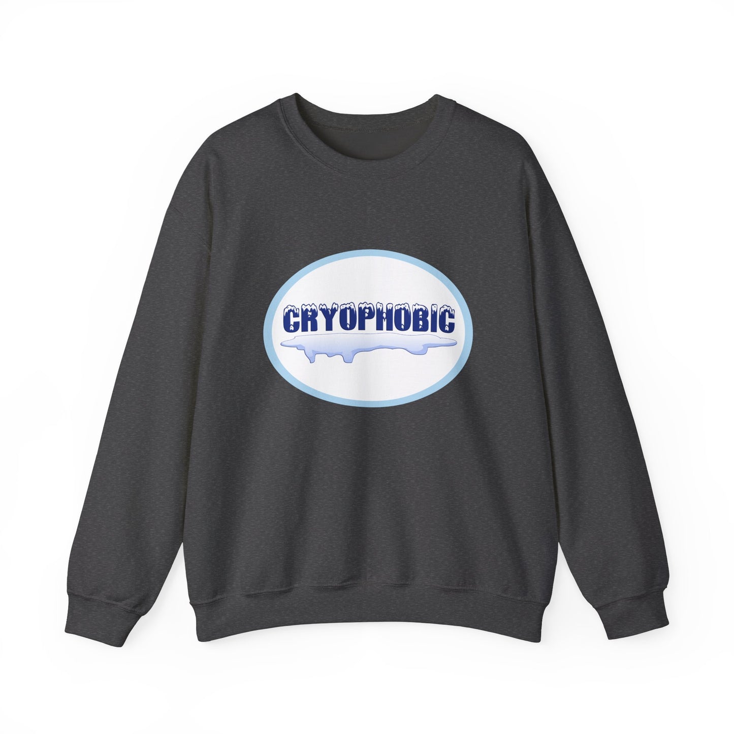 Cryophobic Crewneck Sweatshirt - Cool Graphic for Cold Weather Haters