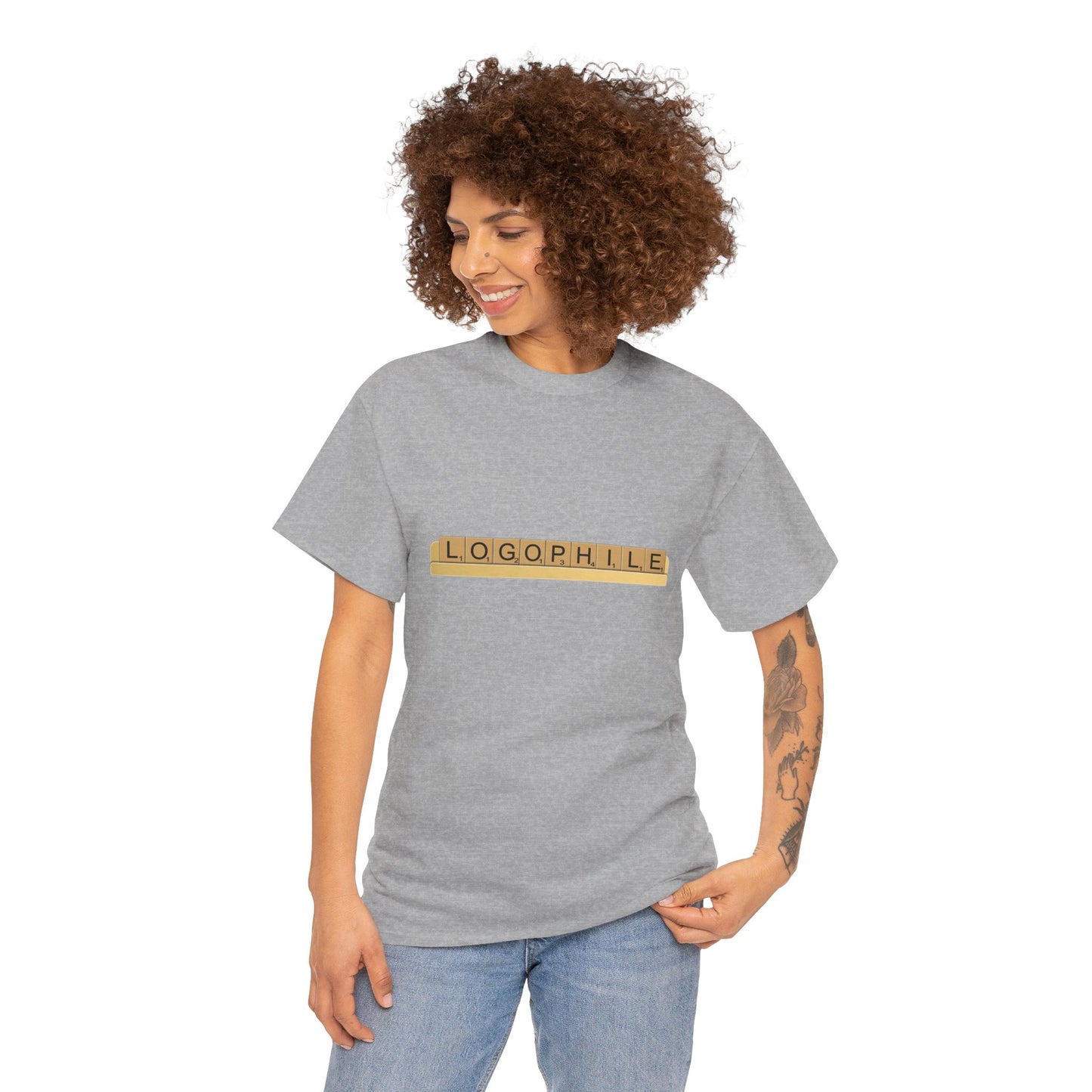 Logophile Heavy Cotton Crew Neck Tee - Perfect for Word Lovers and Book Worms