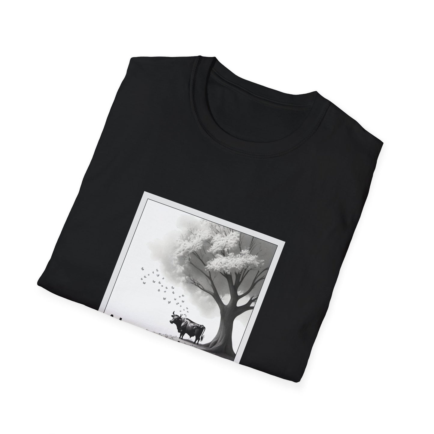 Aberrant Poly Blend Crew Neck T-Shirt - Ferdinand the Bull