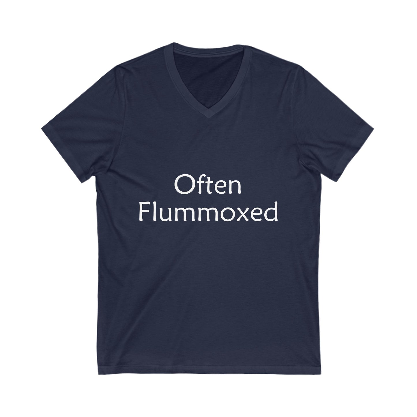 Often Flummoxed V-Neck Tee - Funny Casual T-Shirt for Everyday Wear