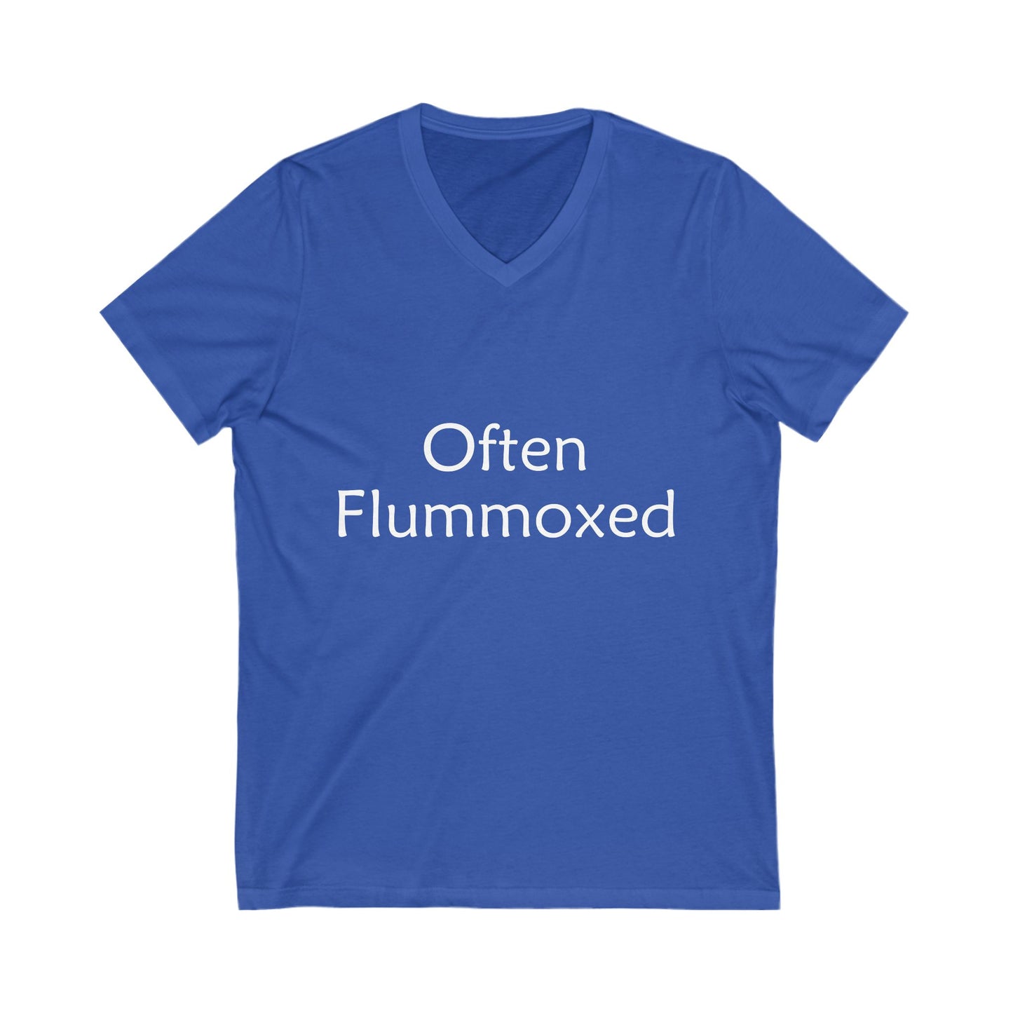 Often Flummoxed V-Neck Tee - Funny Casual T-Shirt for Everyday Wear