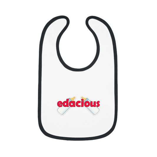 Edacious Baby Bib with Contrast Trim for Feeding Fun