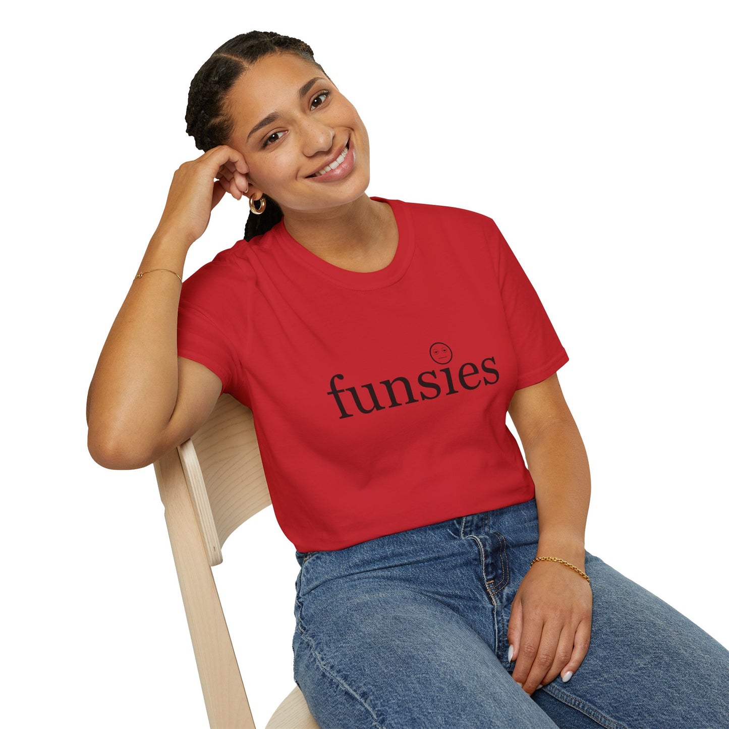 Funsies Poly Blend Crew Neck T-Shirt - Fun Graphic Tee for Casual Wear