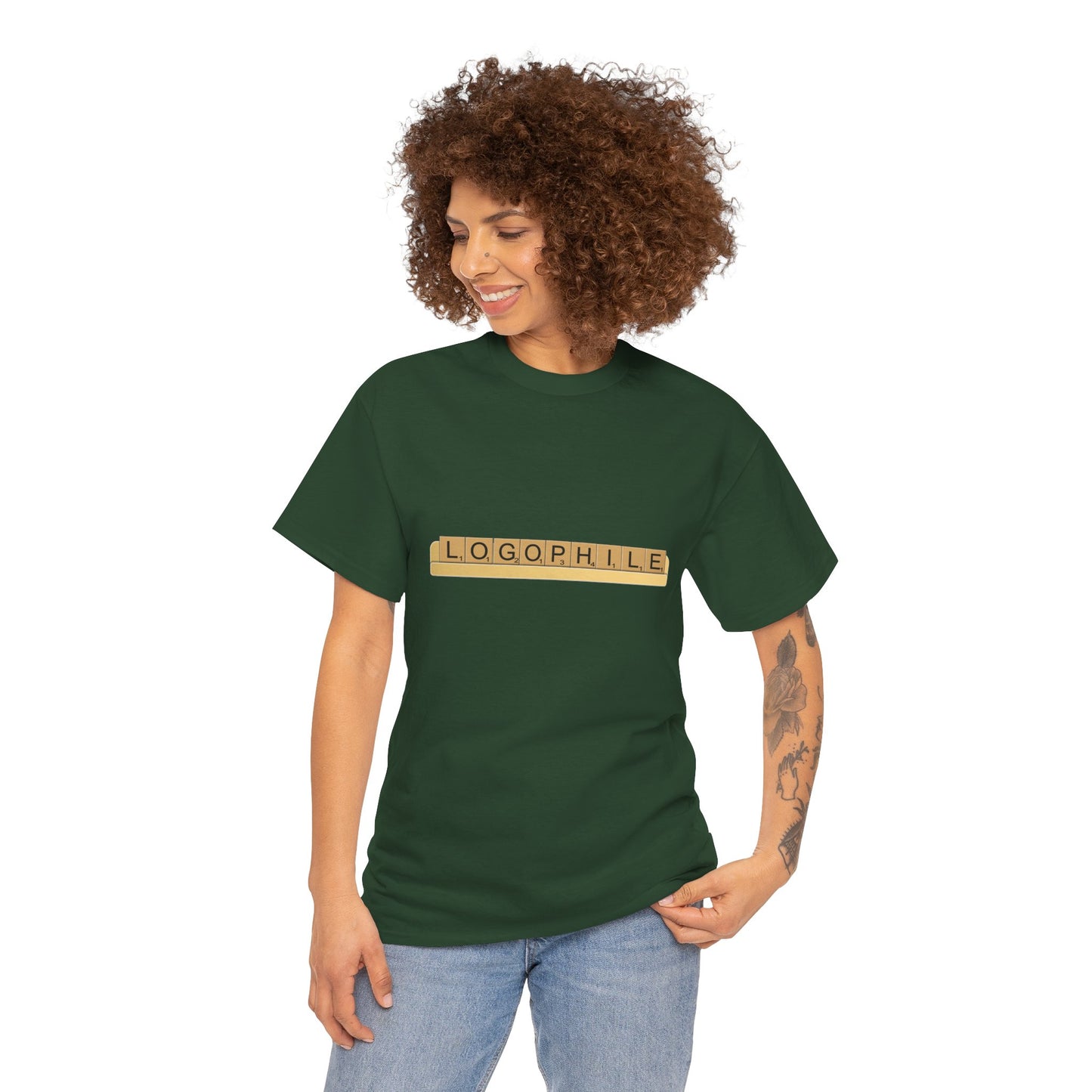 Logophile Heavy Cotton Crew Neck Tee - Perfect for Word Lovers and Book Worms