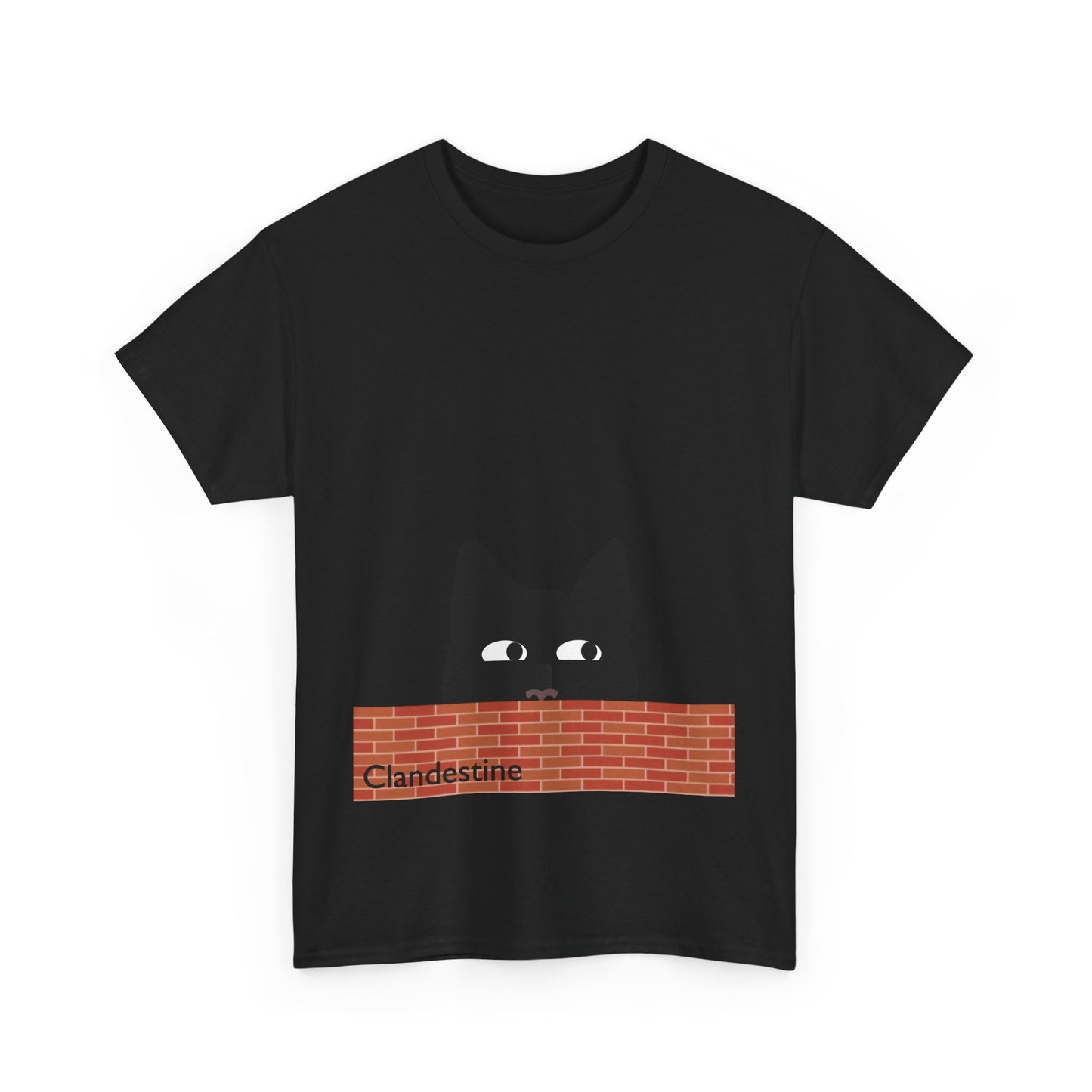 Clandestine Ca t Heavy Cotton Crew Neck Tee