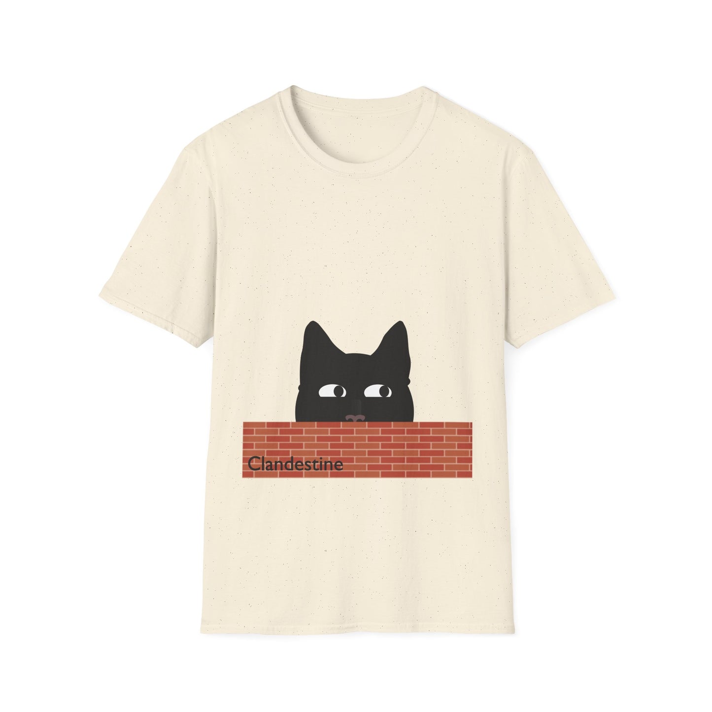 Clandestine Cat Poly Blend Crew Neck T-Shirt