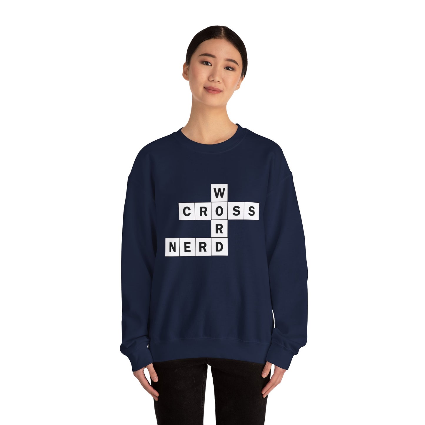 Crossword Nerd Crewneck Sweatshirt - Perfect for Word Game Lovers
