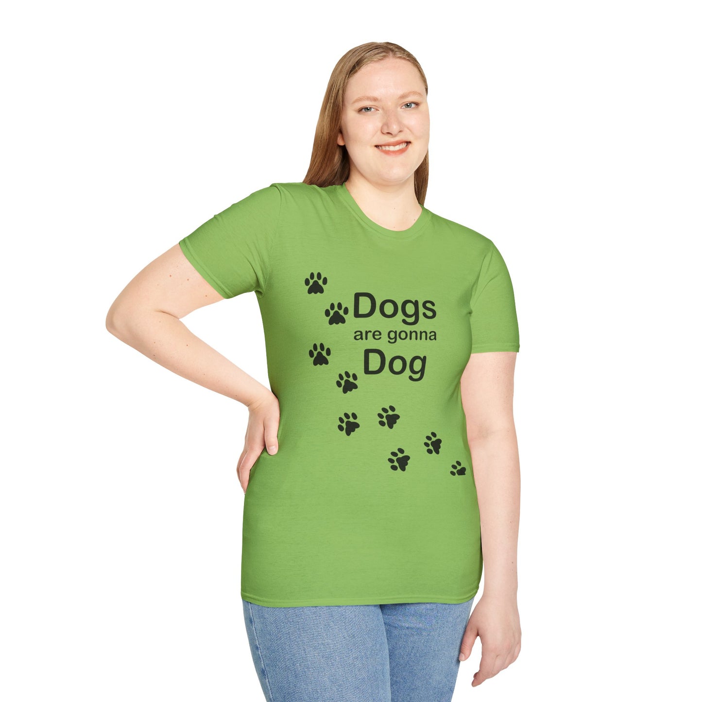 Dogs Are Gonna Dog Poly Blend Crew Neck T-Shirt