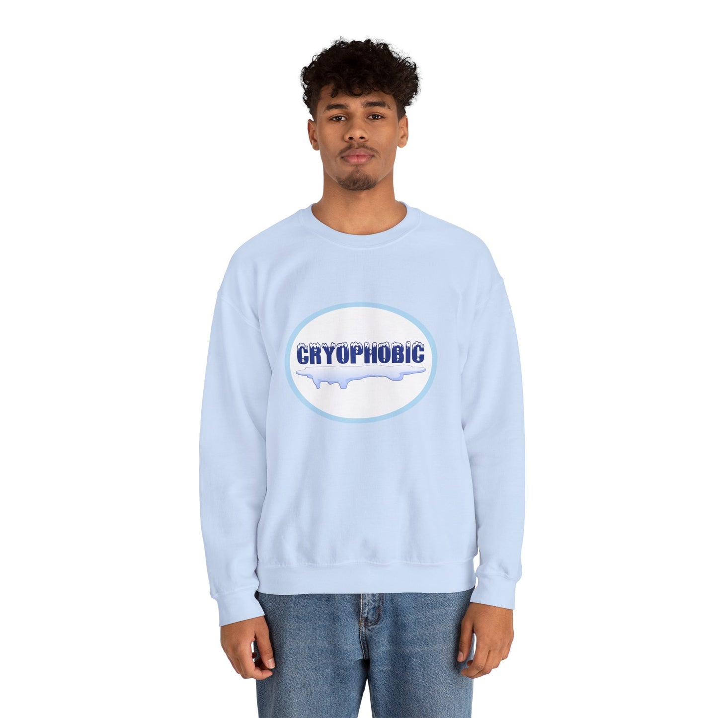 Cryophobic Crewneck Sweatshirt - Cool Graphic for Cold Weather Haters