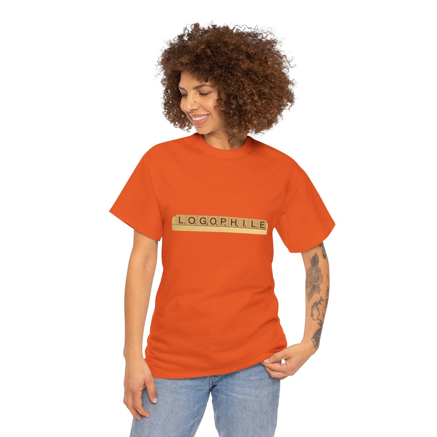 Logophile Heavy Cotton Crew Neck Tee - Perfect for Word Lovers and Book Worms