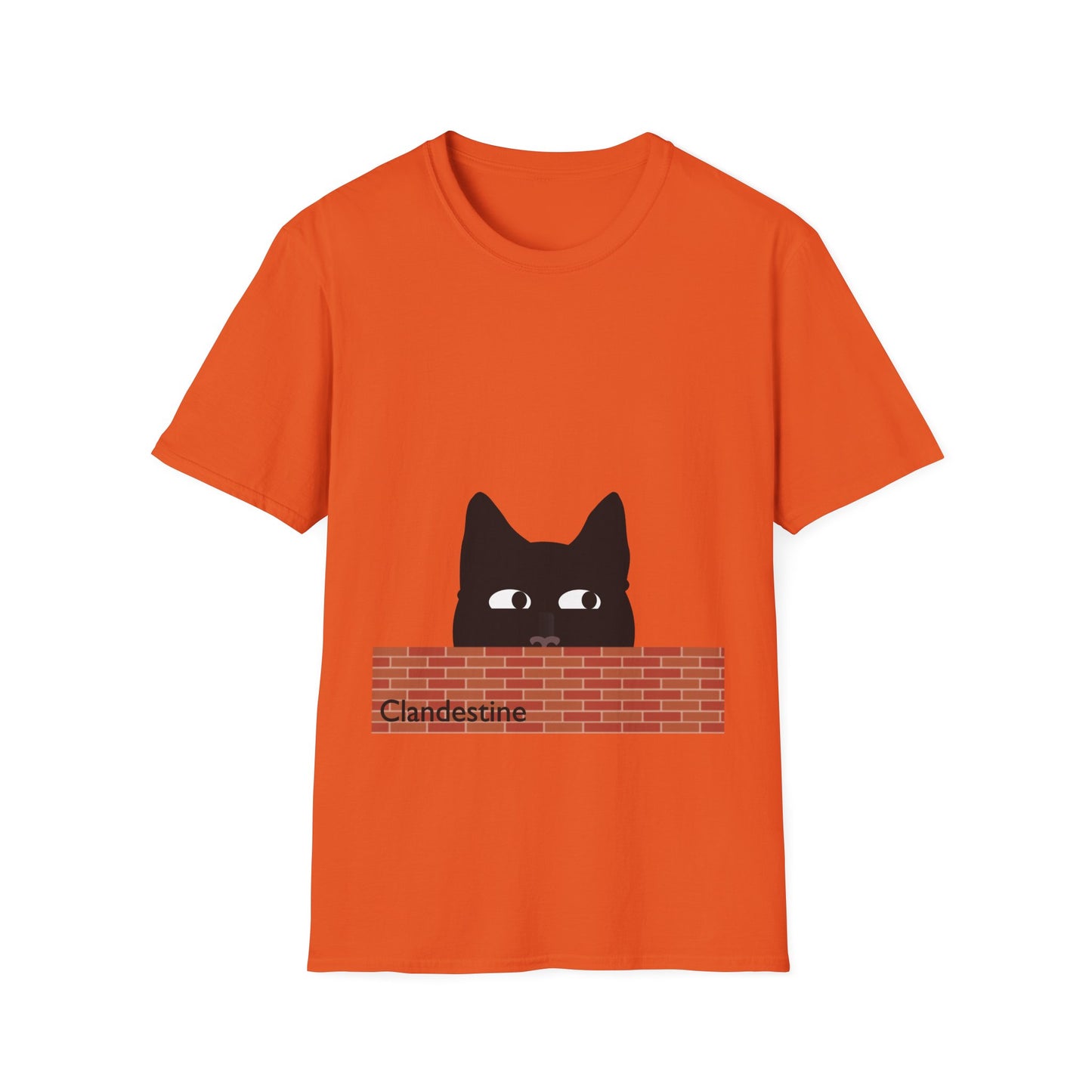 Clandestine Cat Poly Blend Crew Neck T-Shirt