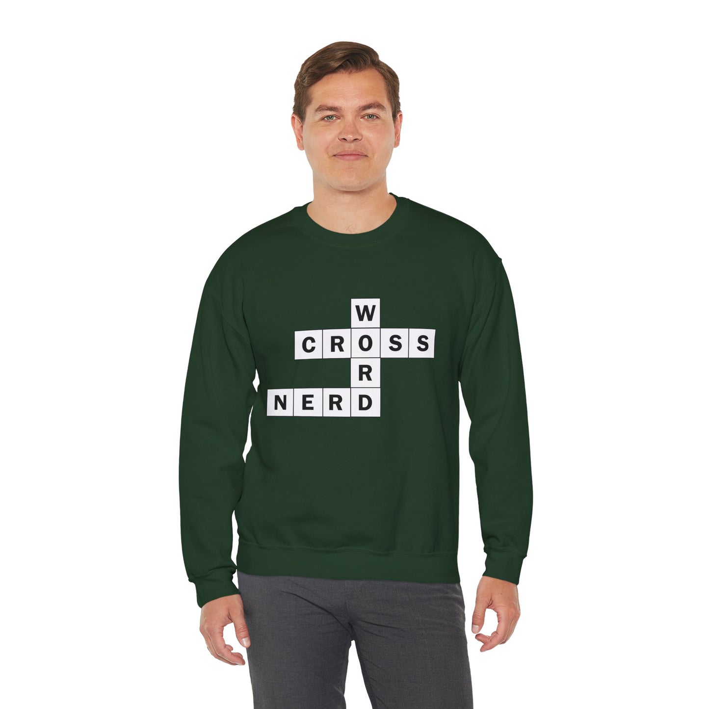 Crossword Nerd Crewneck Sweatshirt - Perfect for Word Game Lovers