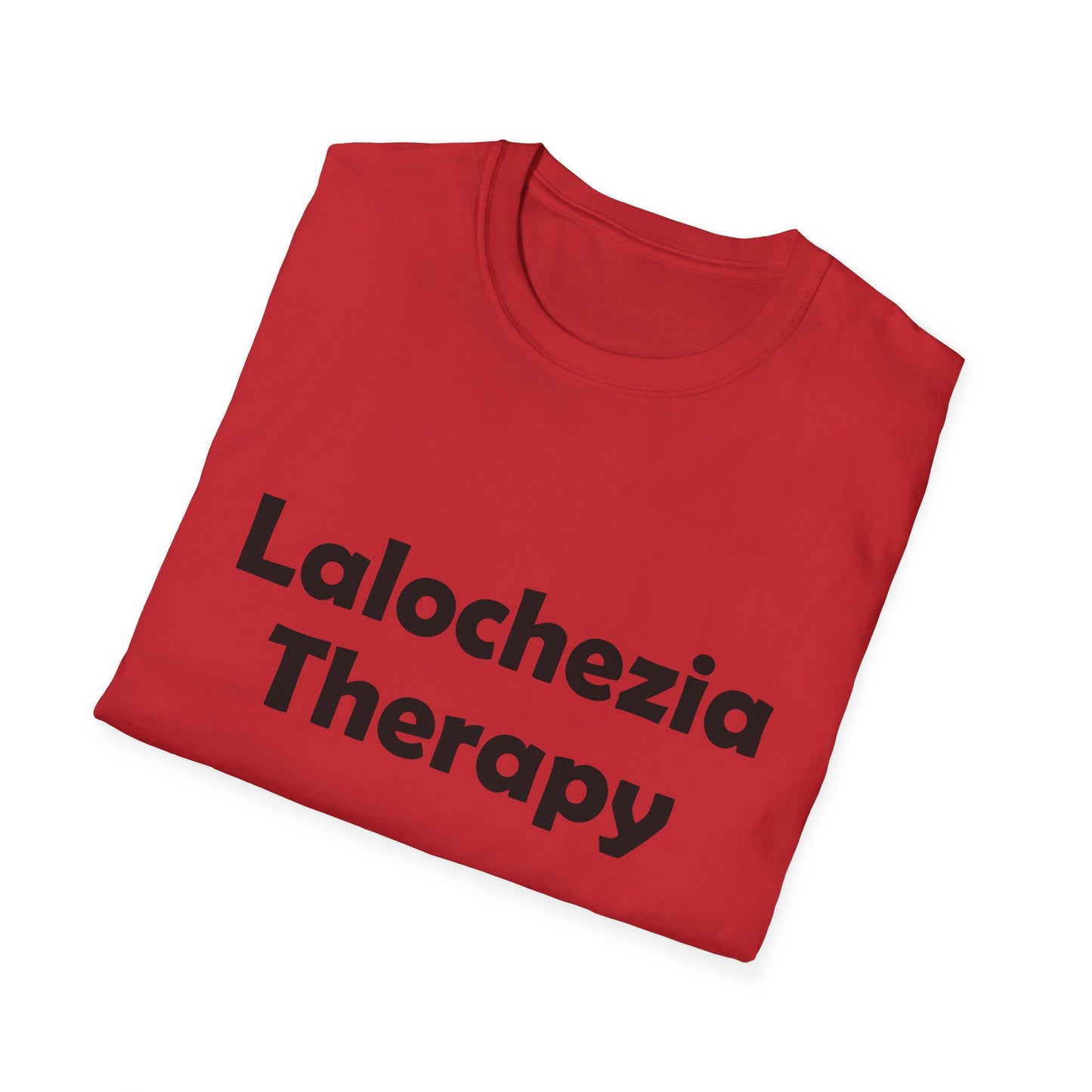 Lalochezia Therapy Poly Blend Crew Neck T-Shirt - Relaxing & Fun Tee for Mental Health Awareness