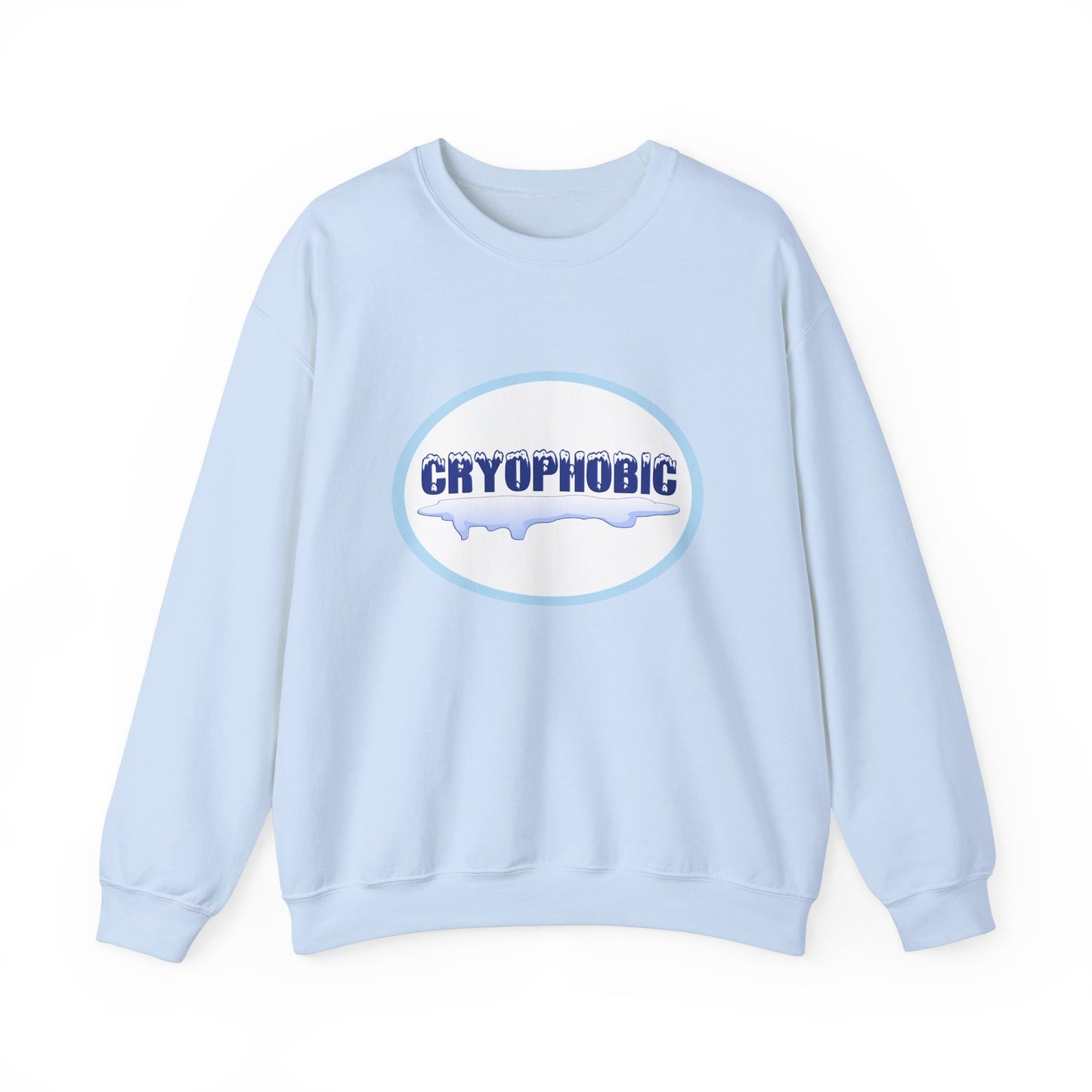Cryophobic Crewneck Sweatshirt - Cool Graphic for Cold Weather Haters