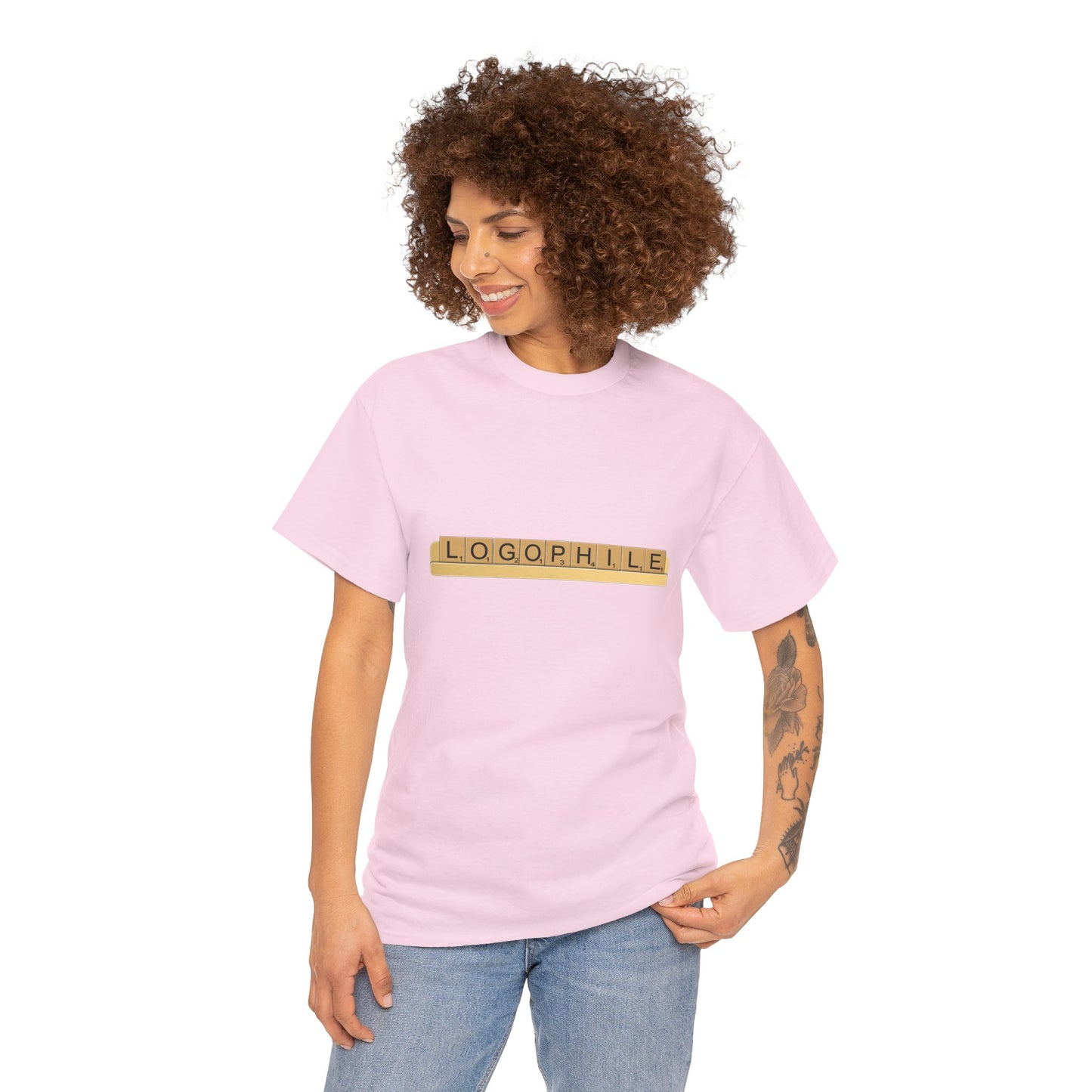 Logophile Heavy Cotton Crew Neck Tee - Perfect for Word Lovers and Book Worms