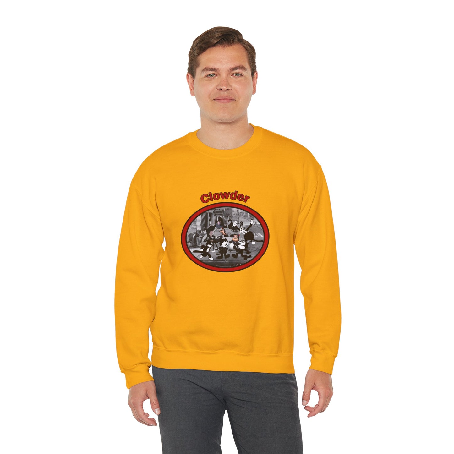 Clowder Crewneck Sweatshirt - Cozy Pullover with vintage design