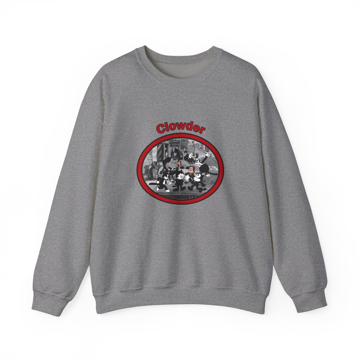 Clowder Crewneck Sweatshirt - Cozy Pullover with vintage design