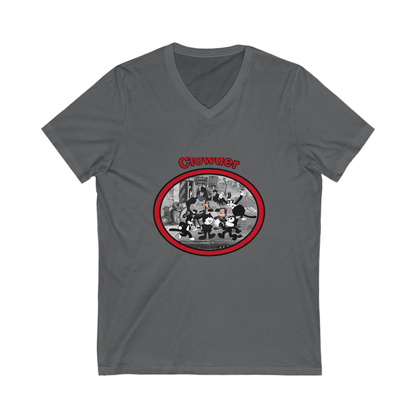 Clowder V-Neck T-Shirt - Fun Ca