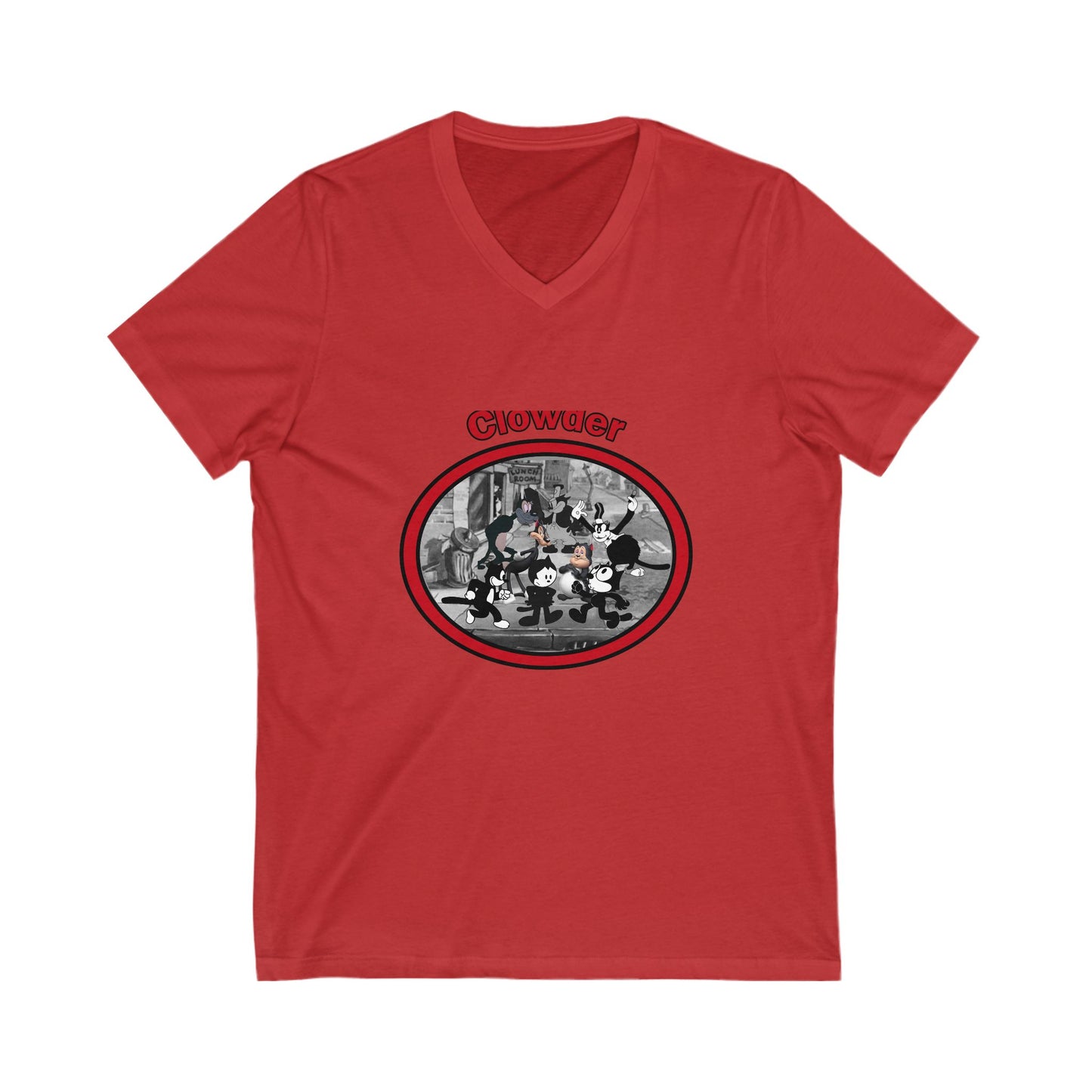 Clowder V-Neck T-Shirt - Fun Ca