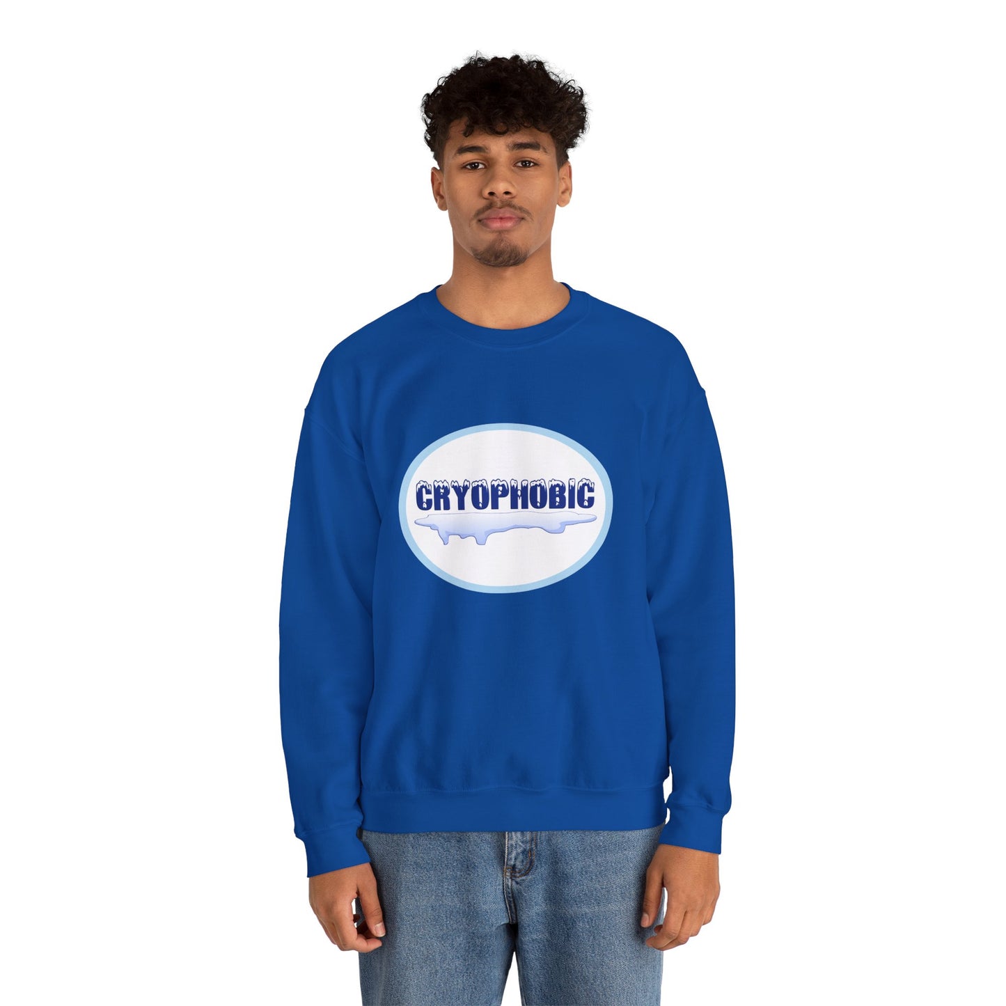 Cryophobic Crewneck Sweatshirt - Cool Graphic for Cold Weather Haters